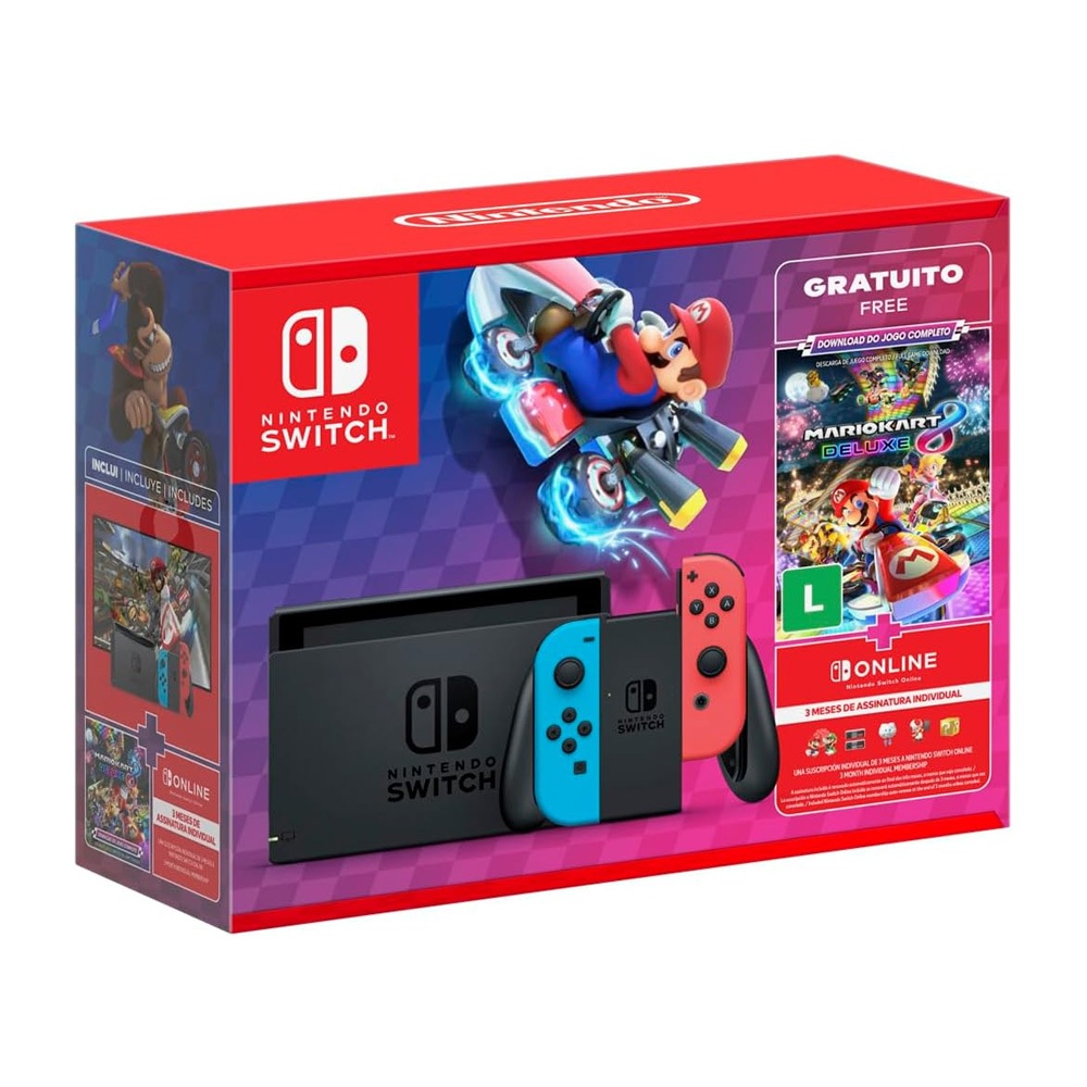 Console Nintendo Switch V2 32GB Mario Kart 8 Deluxe - Outlet