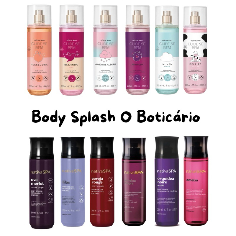 Body Splash O Boticário Cuide-se Bem & NativaSpa | Shopee Brasil
