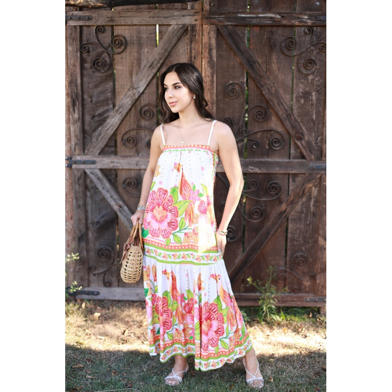 Vestido Femenino Midi Estampado inspiração FARM
