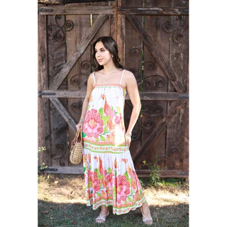 Vestido Femenino Midi Estampado inspiração FARM