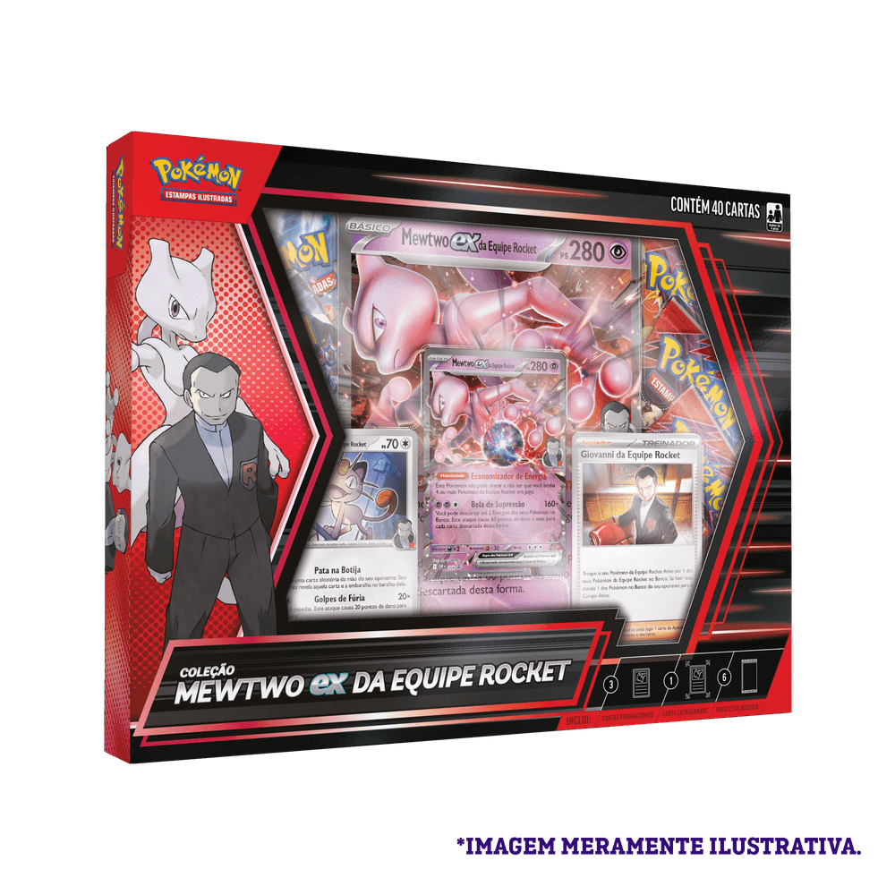 BOX Mewtwo EX da equipe Rocket | Shopee Brasil