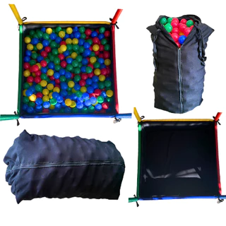 Saco Coletor de Bolinhas com Zíper – Capacidade 500 Bolinhas – Cor Preta