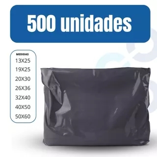 Kit 500 Unidades Envelope De Segurança Correios Ecommerce Saco Adesivado 13x25,19x25,20x30,26x36,32x40,40x50,x50x60.