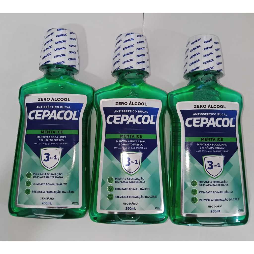 Enxaguatório Bucal Cepacol Sem Álcool Menta Ice 250Ml | Shopee Brasil