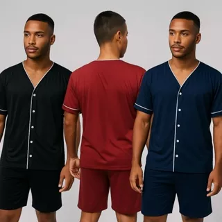 Pijama Masculino Curto Americano Aberto Com Botões Pós Operatório em Oferta na Shopee