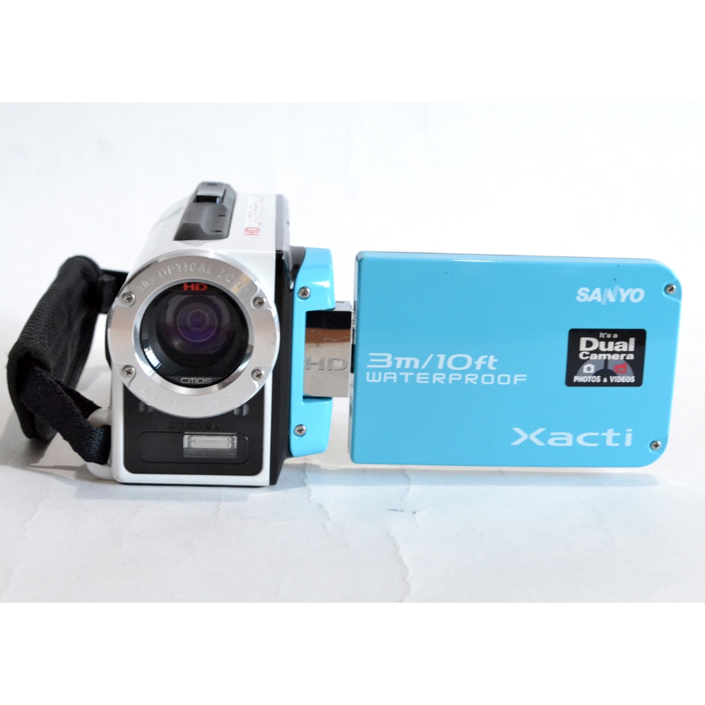 Filmadora e Câmera Sanyo Dual Xacti WH1 HD Resolução 720P Azul