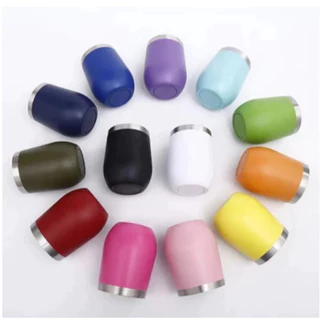 kit com 10/20/30 Copos Térmico 350ML Inox Com Tampa Acrílica Varias Cores-Lydshop