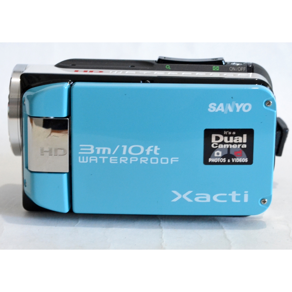 Filmadora e Câmera Sanyo Dual Xacti WH1 HD Resolução 720P Azul