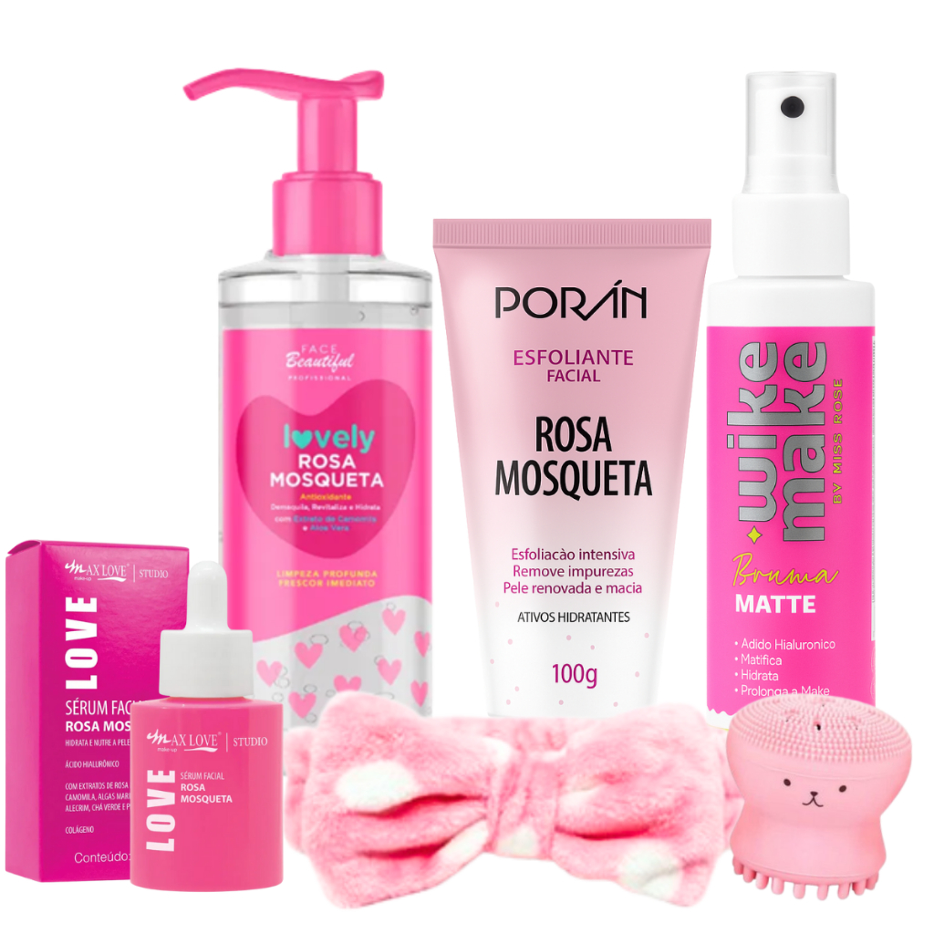 Kit Beyoung Básico Skincare e Make Dourado 3 Produtos em Promoção