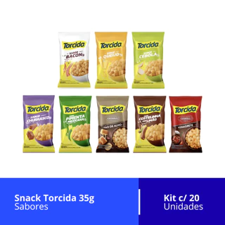 Kit 20 Snacks Torcida 35g – Sabores Sortidos