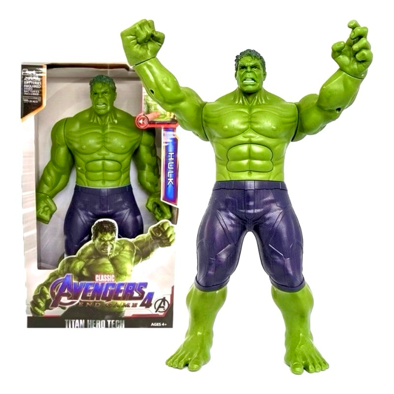 Boneco Hulk Grande 30cm Vingadores Articulado com Som e Luz Brinquedo ...