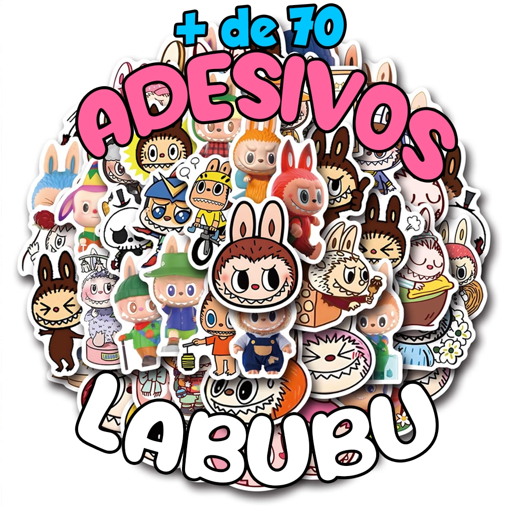 75 adesivos Labubu - Sticker Labubu variados divertidos autocolante a ...