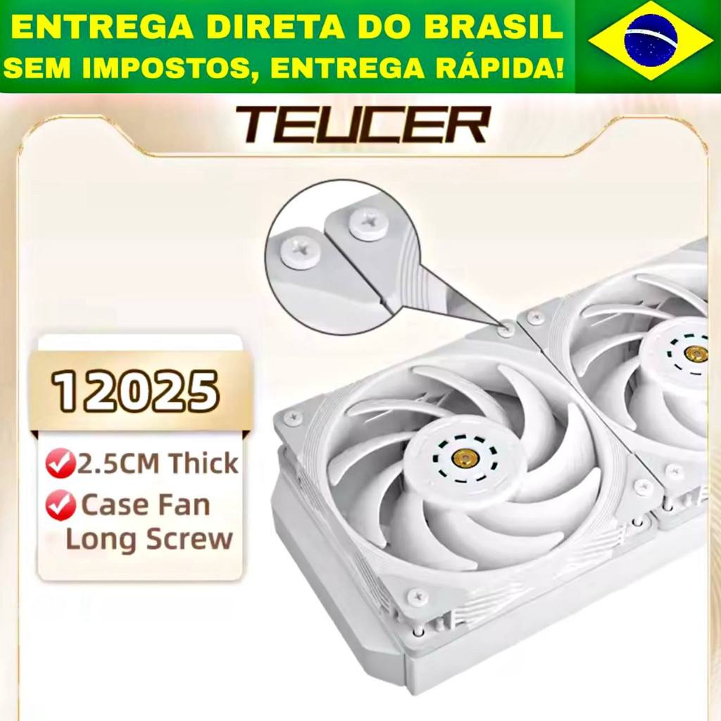 Teucer Parafusos Longo Branco Para Cooler Fan Ventoinha, Radiador De ...
