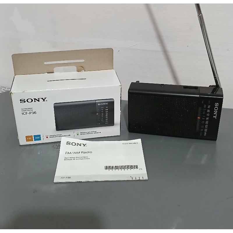 Rádio Portátil Sony ICF-P36 AM/FM | Shopee Brasil
