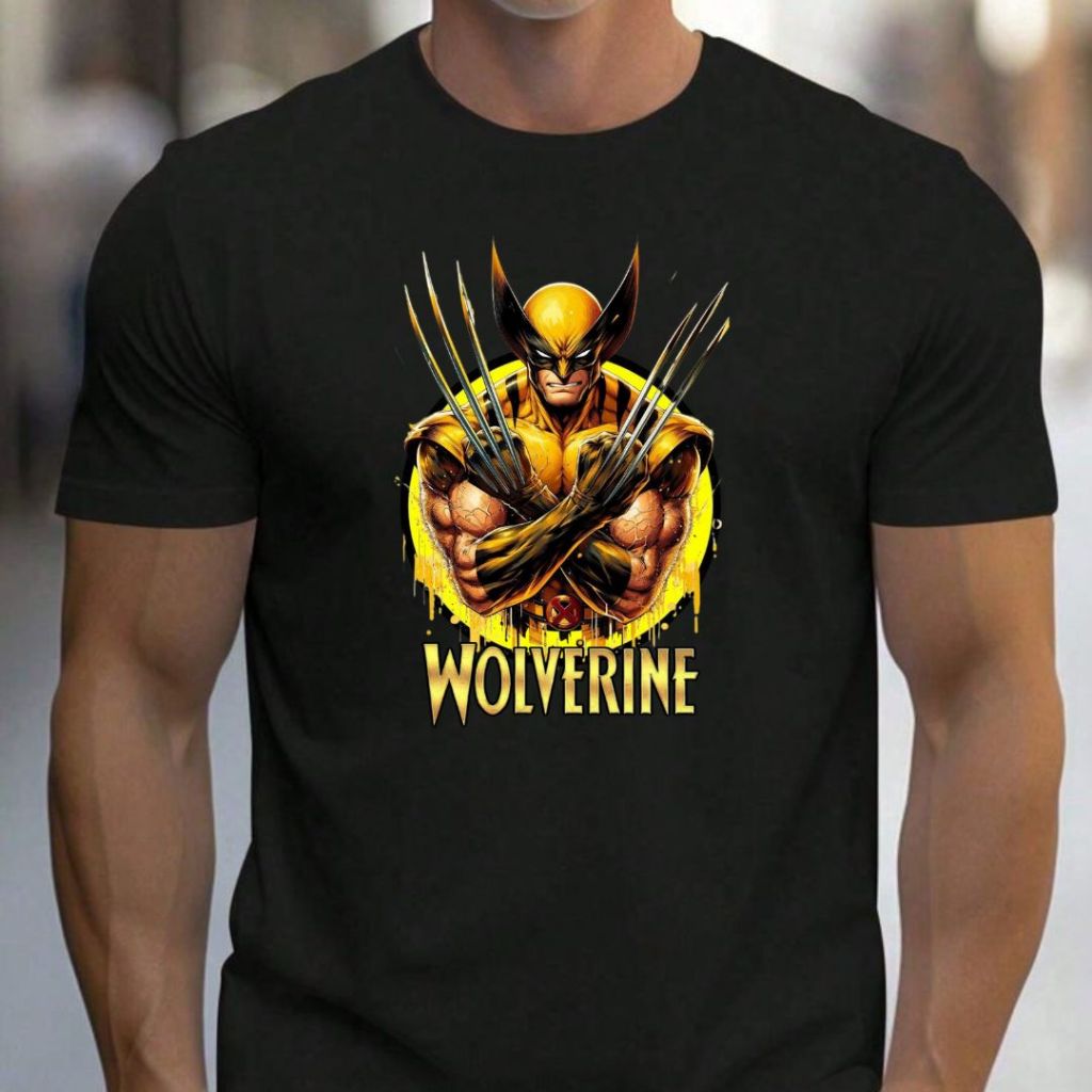 Camisa Camiseta Estampada Wolverine Marvel Anime Unissex | Shopee Brasil