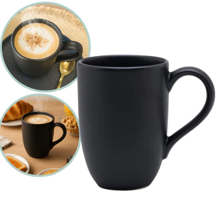 Caneca Café Chá 350ml Preto Acetinado Flat Onix Oxford em Oferta na Shopee