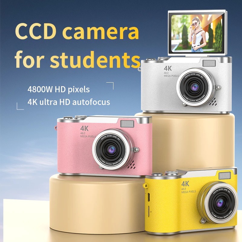Câmera de zoom digital CCD 8x A tela flip LED HD de 2,4 polegadas