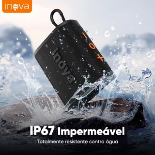 Inova Caixa De Som Go 4 Pro Bluetooth Portátil À Prova D 'Água Luz RGB Sem Fio Com Bateria Esportiva