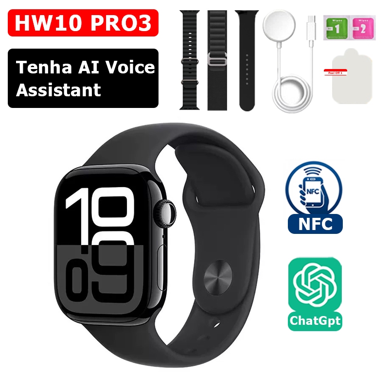 Smartwatch HW10 PRO4 Relógio Tela Amoled,Chat Gpt,NFC Inteligente