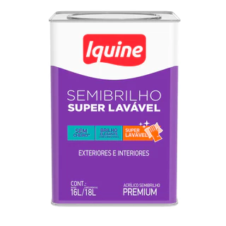 Tinta Acrilica Premium Semibrilho Iquine Super Lavavel 18L
