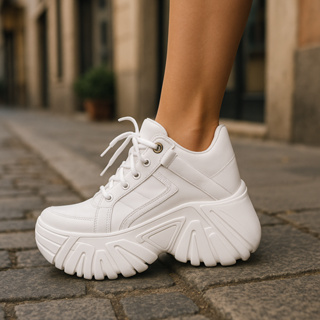 Tenis Buffalo Boot Branco Tênis Plataforma Tenis Bufalo Branco