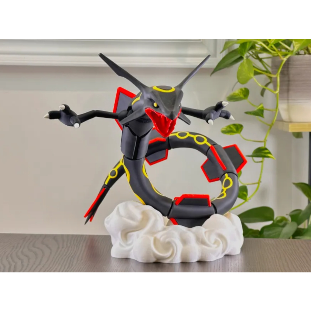 ESTATUA FIGURE RAYQUAZA POKEMON SHINY DECORAÇÃO 3D