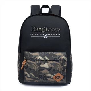 Mochila Escolar Masculina Hang Loose Camuflada 17L Resistente em Oferta na Shopee