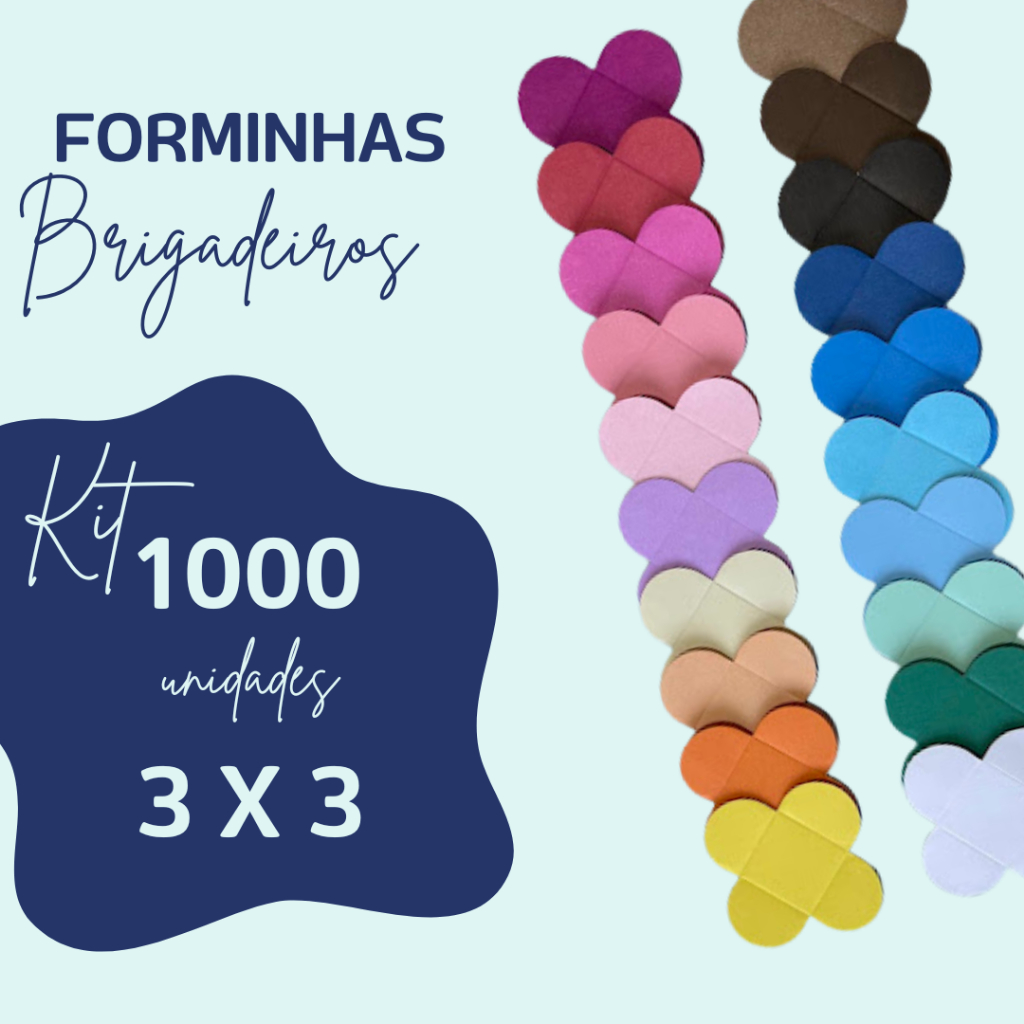 Forminha 4 pétalas ( 3,0 x 3,0 ) - 1000 unidades - Ref 500