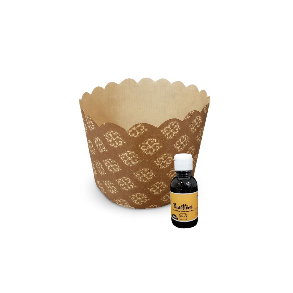 50 Forma De Papel Decorada Para Panetone 250g + 01 Essência 