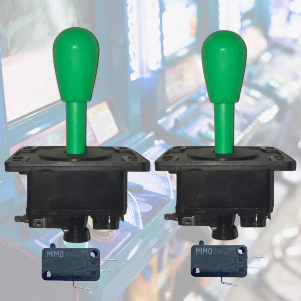 2 Controle Comando Fliperama Joystick Game Arcade Retro Verde | Shopee ...