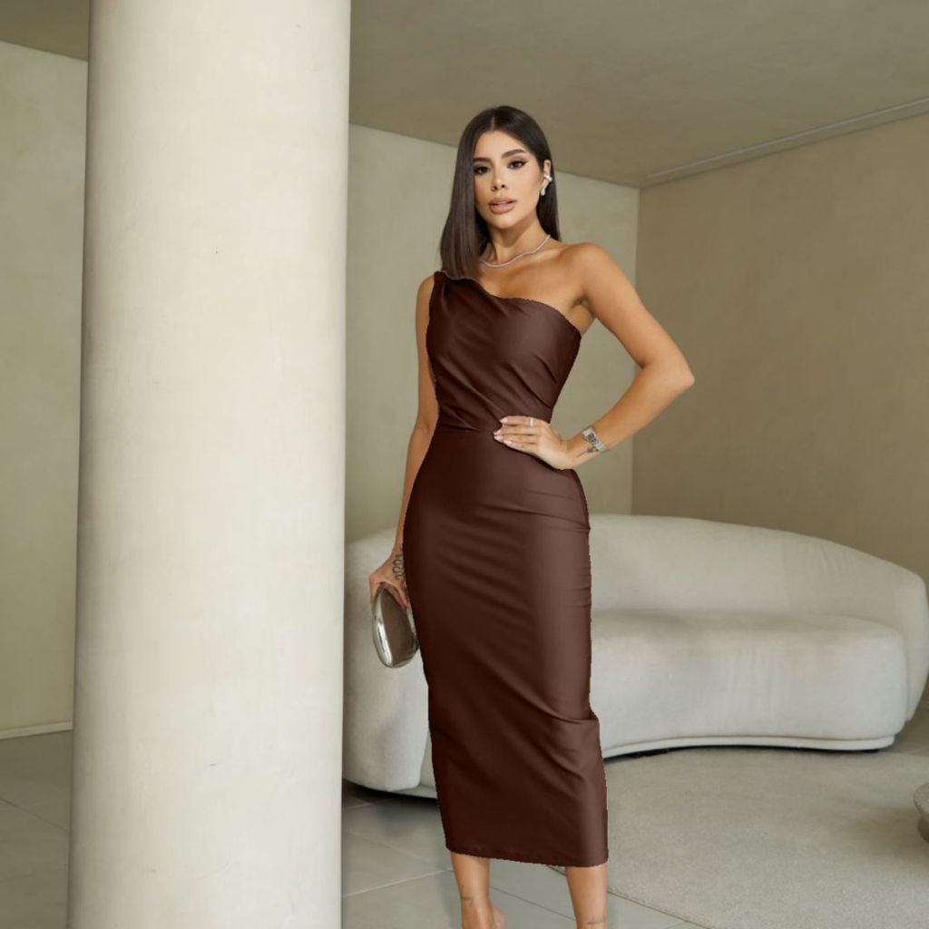 Vestido Feminino Longo Elegante De Festa Casamento Madrinha Amélia