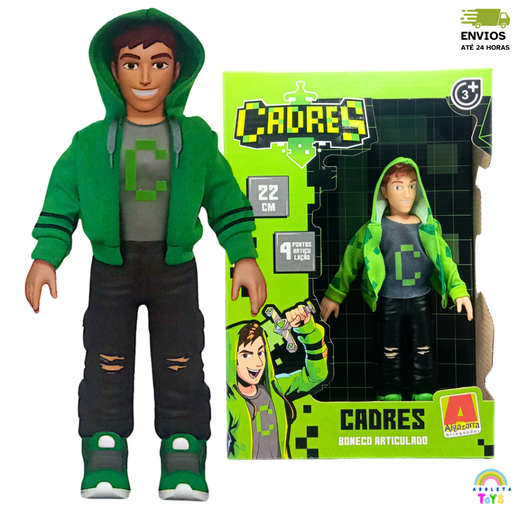 Boneco Cadres 22 cm Vinil Articulado Original Com Botas e casaco ...