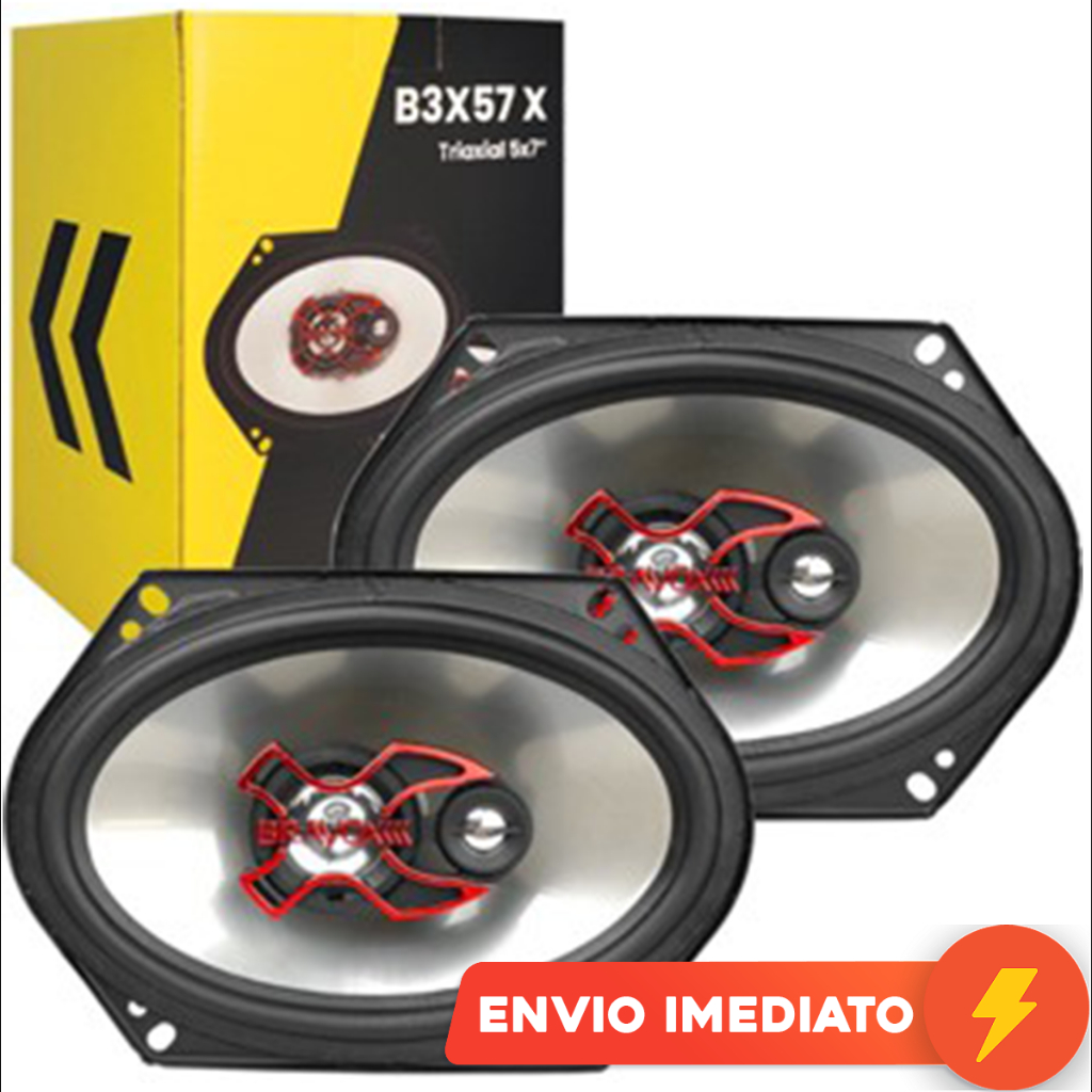 Alto Falante Bravox 5x7 Polegadas B3x57x Triaxial 100w Rms 4 Ohms