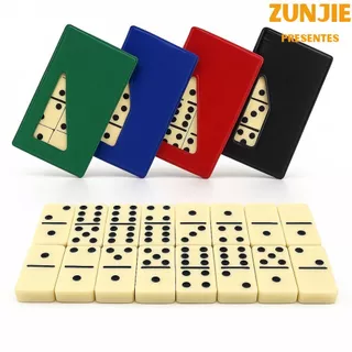 Jogo De Dominó De Osso Profissional Com 28 Peças Com Estojo De Maleta Com Cores 5010P em Oferta na Shopee
