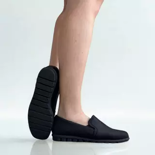 Tênis feminino Usaflex ao1300 loafer elastano preto conforto em Oferta na Shopee
