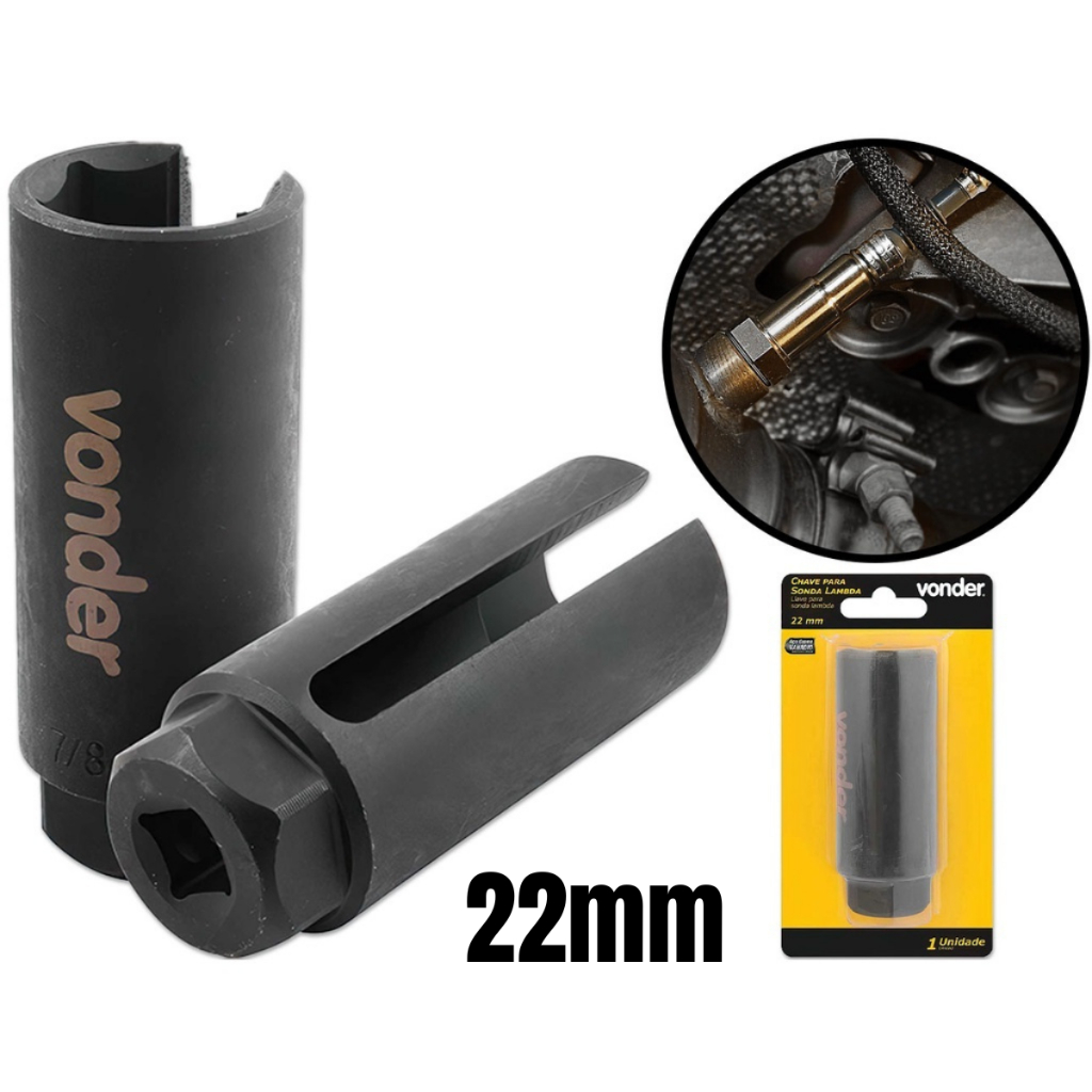 Chave para Sonda Lambda Estriada Vonder 22mm Profissional Original ...