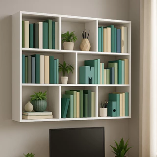 ARMARIO PRATELEIRA NICHO 90X90x25CM BRANCO ESTANTE CUBO MULTIFUNCIONAL PARA LIVROS, DECORAÇÃO E ORGANIZAÇÃO