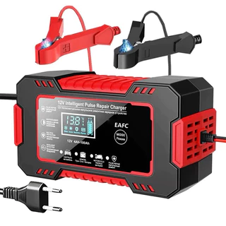 Carregador de Bateria 12V Inteligente Mazzilli – LCD, 15AH a 100AH, Carrega Carro e Moto-