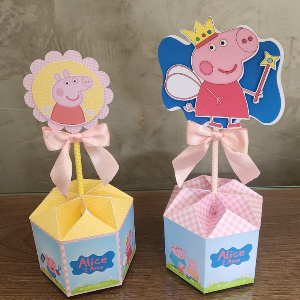 Centro de Mesa Peppa Pig – Lembrancinha Festa Infantil Personalizada ...