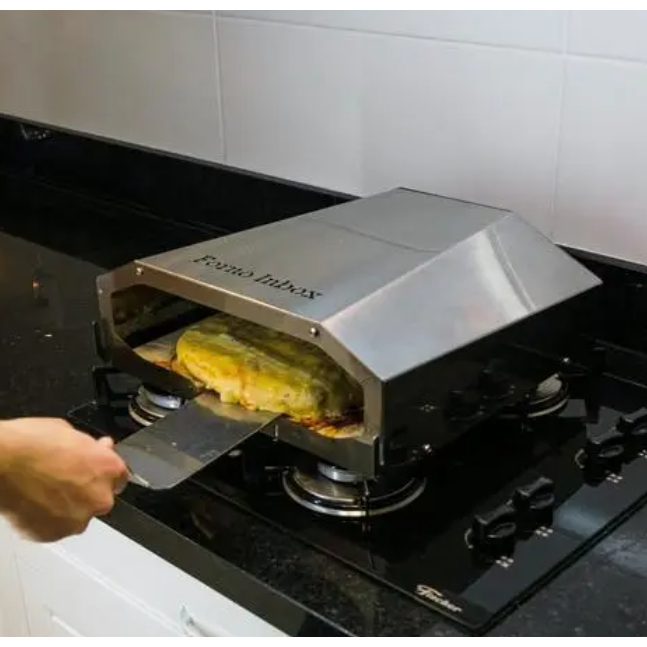 Forno De Pizza Para Churrasqueira Inox Pequeno