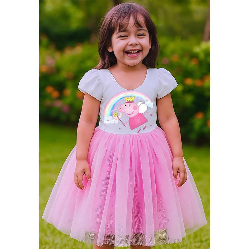 Vestidos peppa temáticos infantil aniversário super luxo festa