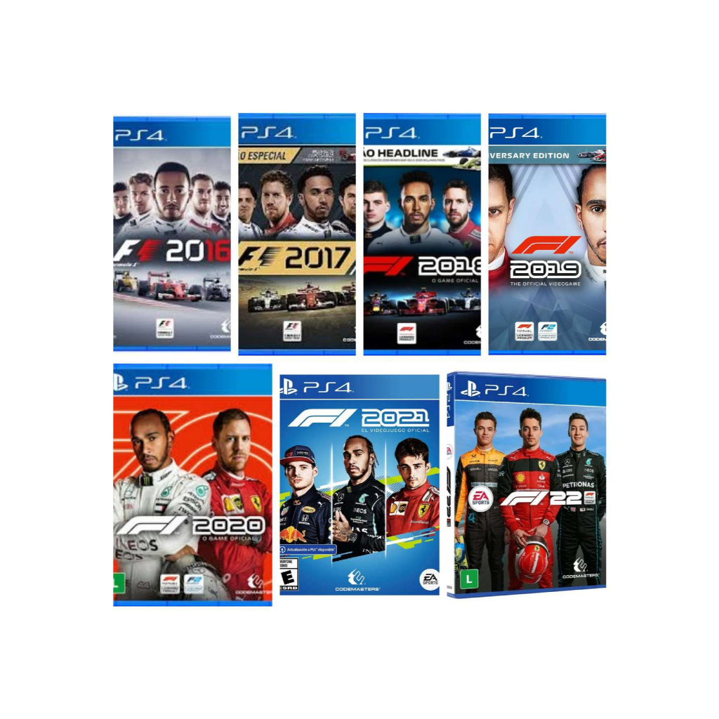 Formula 1 15,16 ,17,18,19,20,21 e 22 Ps4 Midia fisica Cd | Shopee Brasil
