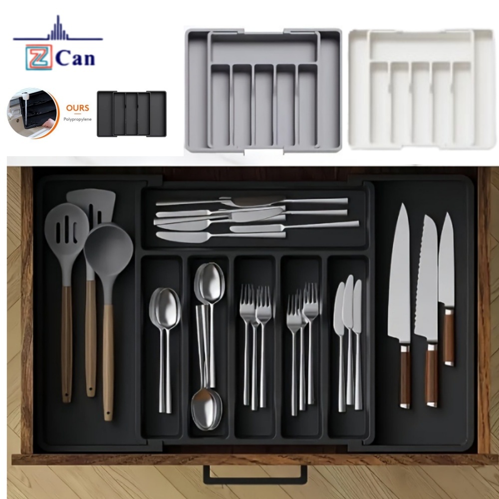 BR- Kitchen napkin holder organizer adjustable tableware organizer fork napkin holder organizer