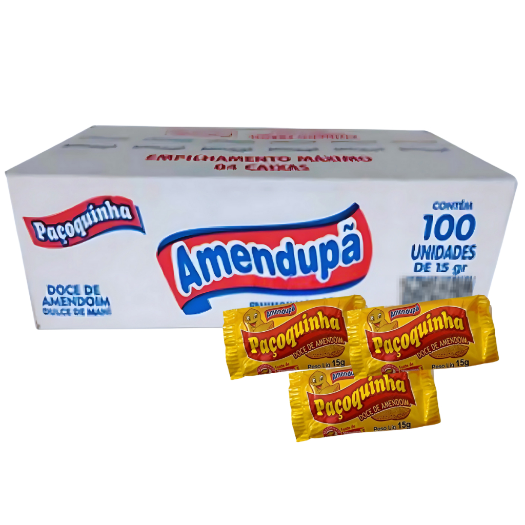 Paçoca Rolha Embalagem Individual Caixa Com 100 Unidades | Shopee Brasil