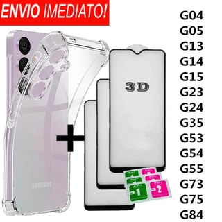 Capa Capinha Anti Impacto + 3 Peliculas 3d Para Moto G04 G05 G13 G14 G15 G23 G24 G34 G35 G53 G54 G55 G73 G75 G84