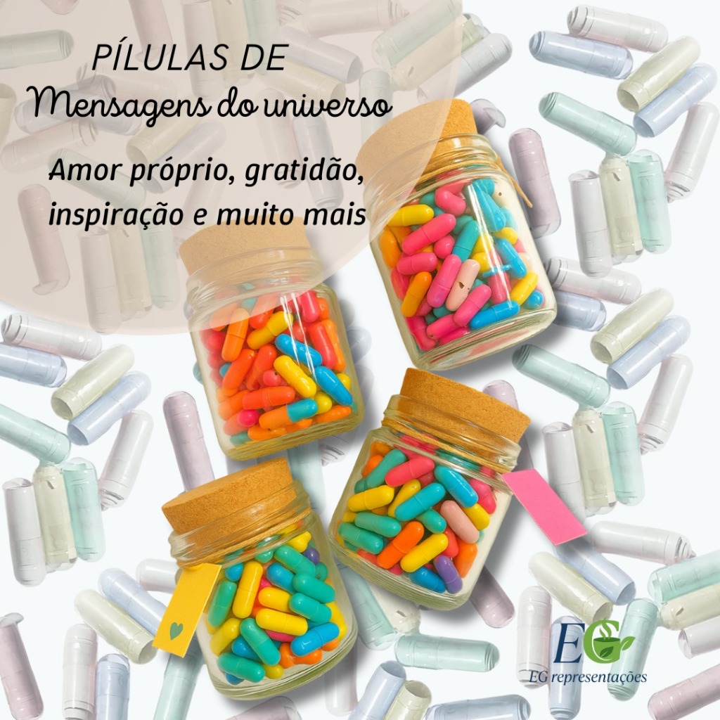 500 Cápsulas para Mensagens Motivacionais | Tamanho 0 OBS: AS CAPS SAO TRANSPARENTE