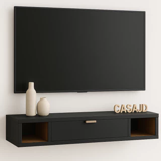 Rack Suspenso Sala 90 cm Home Decoração Sala Quarto com 2 nichos Versata Minimalista! - Várias Cores