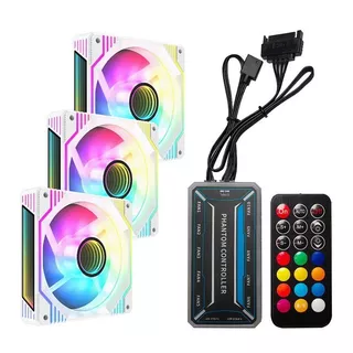 Kit Ventoinhas Acegeek Glory, ARGB, 3x120mm, Branco, AG-GLORY3X1-WH em Oferta na Shopee