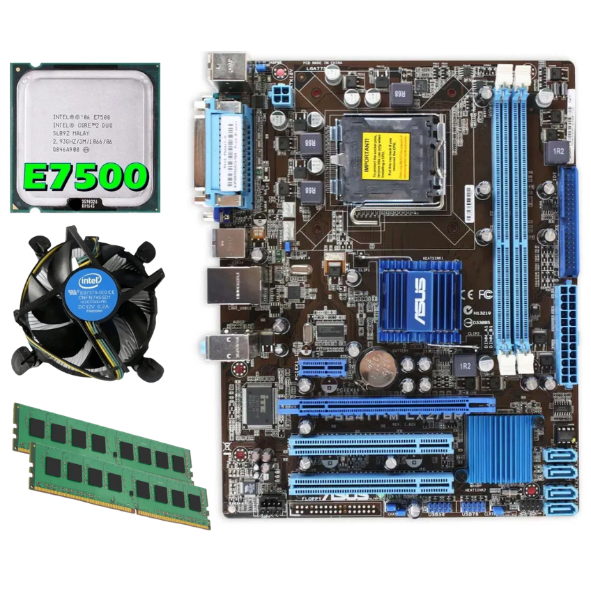 Bundle Carte Mère Asus P5G41T-MLX3 + CPU Intel E8500 + 4Go DDR3 - Fonctionnel