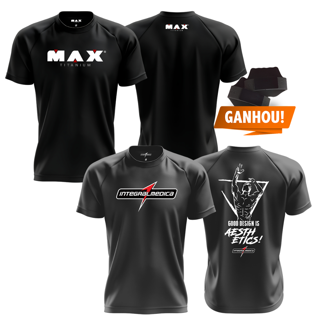Kit 2 Camiseta Dry Fit Original Zyzz Integralmedica + Darkness